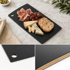 Thumbnail image #3 for American Metalcraft MPSB16 Black Pressed Wood Rectangular Serving Board, 16 x 8 x 1/4 Inch Case of 16