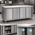 Thumbnail image #3 for Eagle Spec-Master Series 144-Inch Wide Stainless Steel Plate Cabinet with 4 Sliding Doors