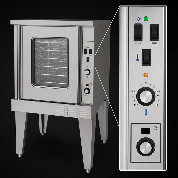Product image #3 for Garland Summit Series Full-Size Single-Deck Standard-Depth Gas Convection Oven with Left Window Door