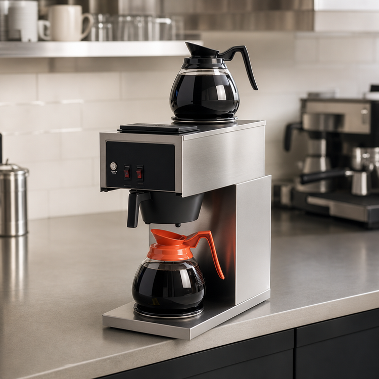 Product image #3 for Bloomfield Koffee King® 2-Warmer Low-Profile Pour-Over Commercial Drip Coffee Brewer, Manual Fill, 120V