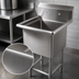 Thumbnail image #3 for John Boos Pro-Bowl 1-Compartment Stainless Steel Sink with 10-Inch Backsplash and 18 x 18 x 12-Inch Bowl