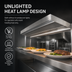 Thumbnail image #3 for Eagle RedHots 54-Inch Single Unlighted Strip Heat Lamp with Remote, 208V, 925W