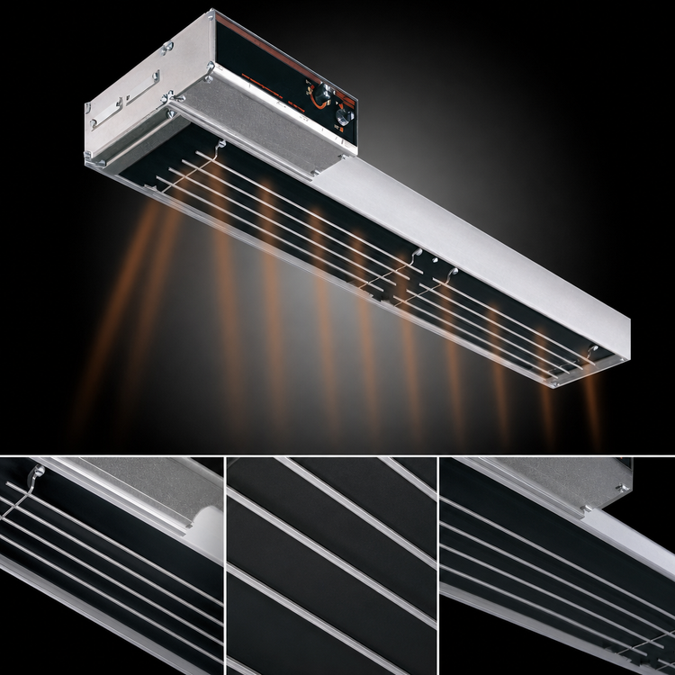 Product image #3 for Hatco Glo-Ray Infrablack 30-Inch Single Unlighted Strip Heater, Aluminum, 660 Watts