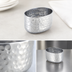 Thumbnail image #3 for American Metalcraft Oval Hammered Aluminum Sugar Packet Holder/Sauce Cup, 6 oz., Silver