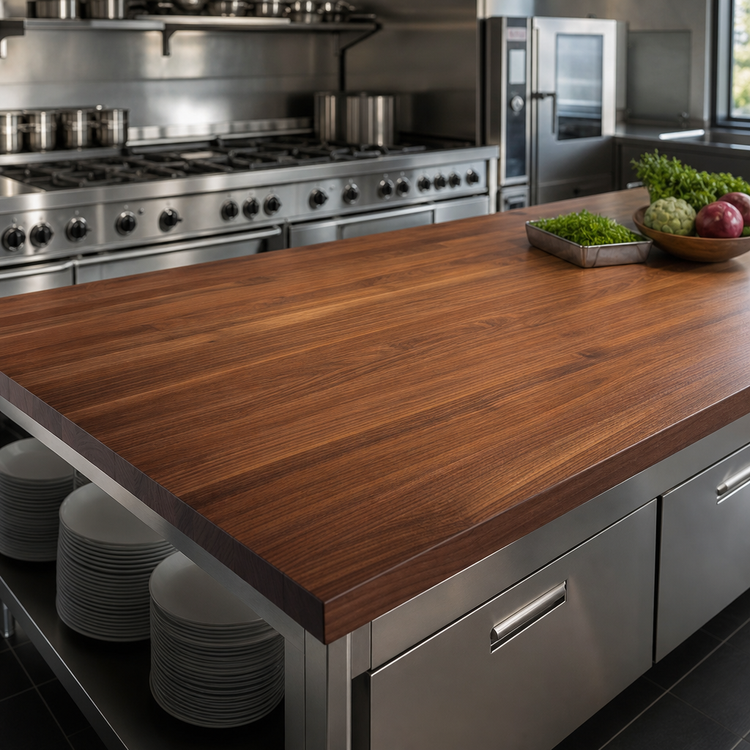 Product image #3 for Boos Block American Black Walnut Wood Countertop, 108 Inch x 30 Inch x 1-1/2 Inch, Varnique Finish