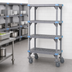 Thumbnail image #3 for Quantum Millenia Mobile Polymer Starter Shelving Unit, 48W x 18D x 74H, 5 Shelves, Gray