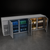 Thumbnail image #3 for Glastender Two-Zone Front-Serviced Bar Profile Back Bar Cooler, 108 Inch, 4-Section, Self-Contained