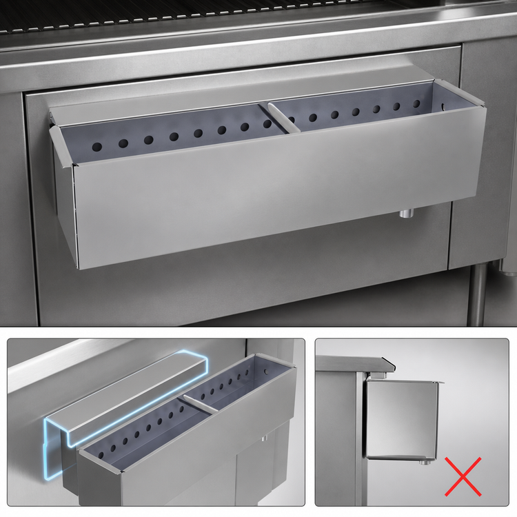 Product image #3 for Glastender CWET-GW Clip-On Wet Waste Accessory for GW-24 with Removable Perforated Insert