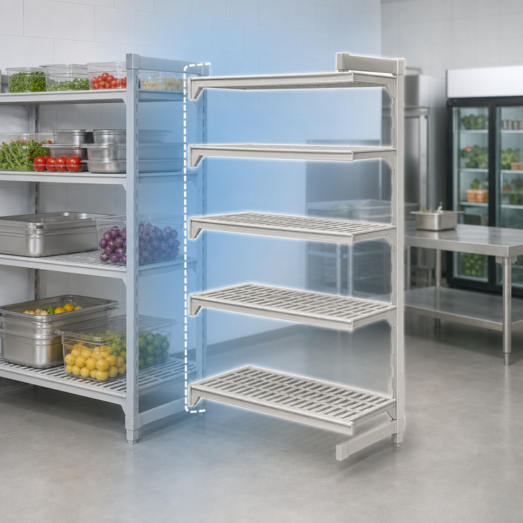 Product image #4 for Camshelving Premium 5-Shelf Vented Add-On Polymer Shelving Unit, 21 x 36 x 72 Inches