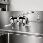 Thumbnail image #3 for Fisher 36100 Commercial Backsplash-Mount Faucet, 4-Inch Centers, 6-Inch Swing Spout, Lever Handles, Low Lead