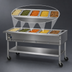 Thumbnail image #3 for Eagle Group Portable Electric Hot Food Table with 5 Dry Wells, 82-Inch Width, and Open Shelf Base