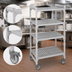 Thumbnail image #4 for Cambro Camshelving Premium 4-Tier Vented Mobile Starter Unit, 21-Inch Deep x 48-Inch Long x 67-1/4-Inch High, Speckled Gray