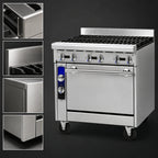 Thumbnail image #3 for Imperial (Middleby) Spec Series IHR-6-M 36-Inch Modular Countertop Gas Range with 6 Open Burners and Manual Controls