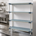Thumbnail image #3 for MetroMax 4 60-Inch W x 24-Inch D x 74-Inch H Blue Add-On Polymer Shelving Unit