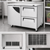 Thumbnail image #3 for Turbo Air Super Deluxe Two-Section Undercounter Freezer with Door and Drawers, 48-1/2 Inch, Stainless Steel