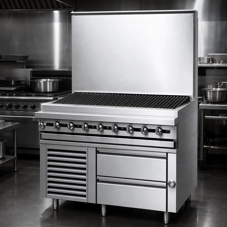 Product image #3 for Jade Titan JMRH-60B 60 Inch Modular Heavy Duty Gas Charbroiler
