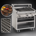 Thumbnail image #3 for Bakers Pride Dante Series F-48RS-R 48-Inch Floor Model Gas Radiant Charbroiler with Open Cabinet Base
