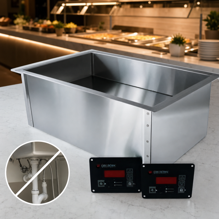 Product image #3 for CookTek SinAqua Rectangular Drop-In Waterless Induction Hot Food Well, 4-Inch Deep, Full-Size or Two Half-Size Pan Capacity