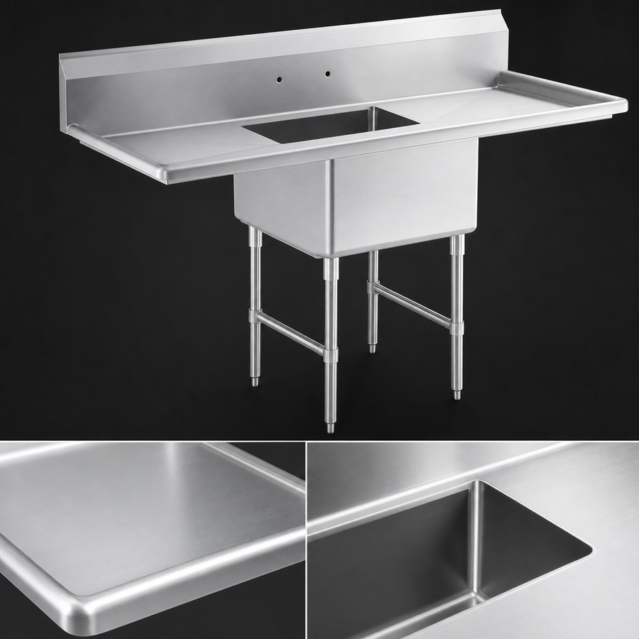 16-Gauge 304 Stainless Steel Top