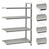 Thumbnail image #3 for Camshelving Elements XTRA 21 x 60 x 64 Inch 4-Tier Stationary Add-On Vented Polymer Shelving Unit