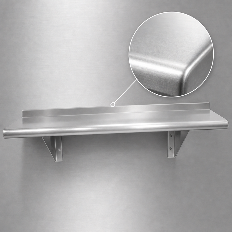 Product image #3 for Advance Tabco 24" x 18" 16-Gauge 304 Stainless Steel Wall-Mounted Shelf