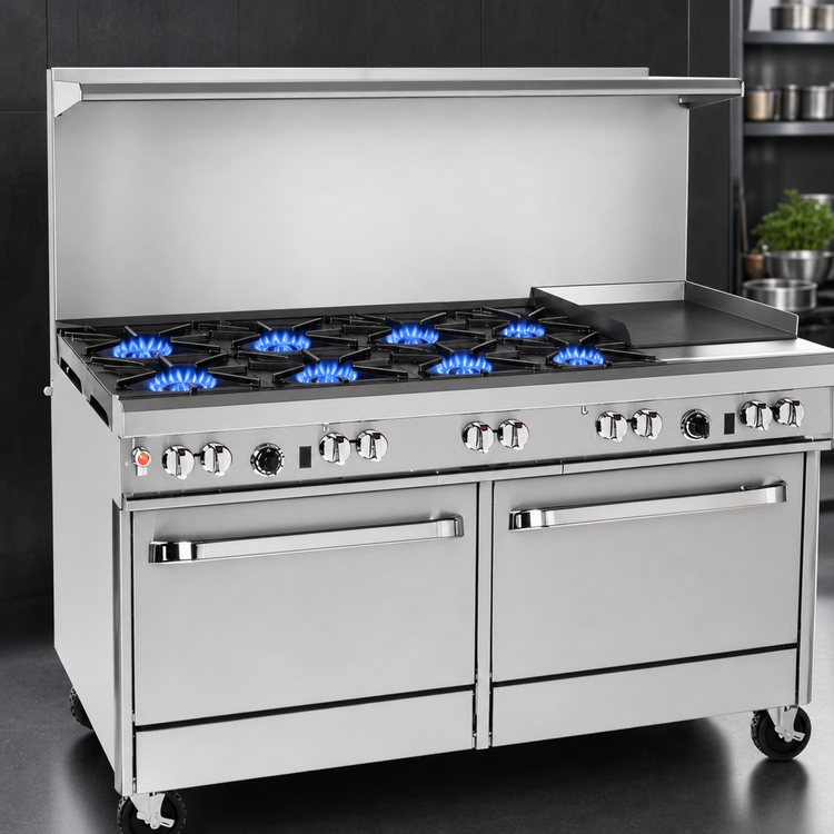 Product image #3 for Southbend Ultimate 60-Inch Gas Restaurant Range with 6 Open Burners, 24-Inch Griddle and 2 Standard Ovens