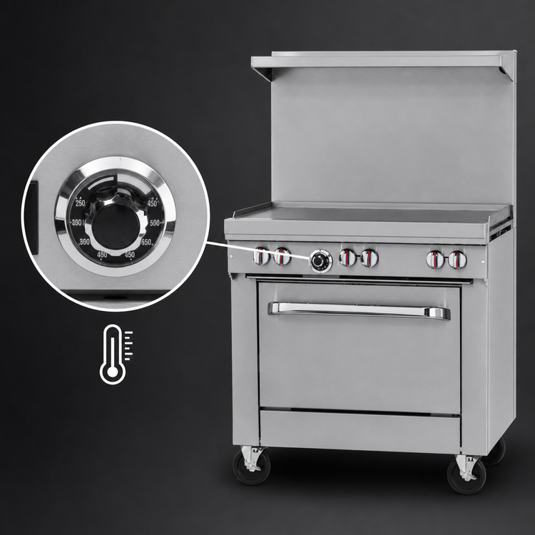 Product image #3 for Southbend S-Series 36-Inch Gas Restaurant Range with 1/2-Inch Thermostatic Griddle and Cabinet Base