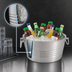 Thumbnail image #3 for Vollrath Round Beehive Tabletop Beverage Bin, 10 Quart, Double-Wall Insulated Stainless Steel, Satin Finish