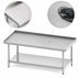 Thumbnail image #3 for Winco Stainless Steel Equipment Stand with Galvanized Undershelf, 60 x 30 x 24 Inches