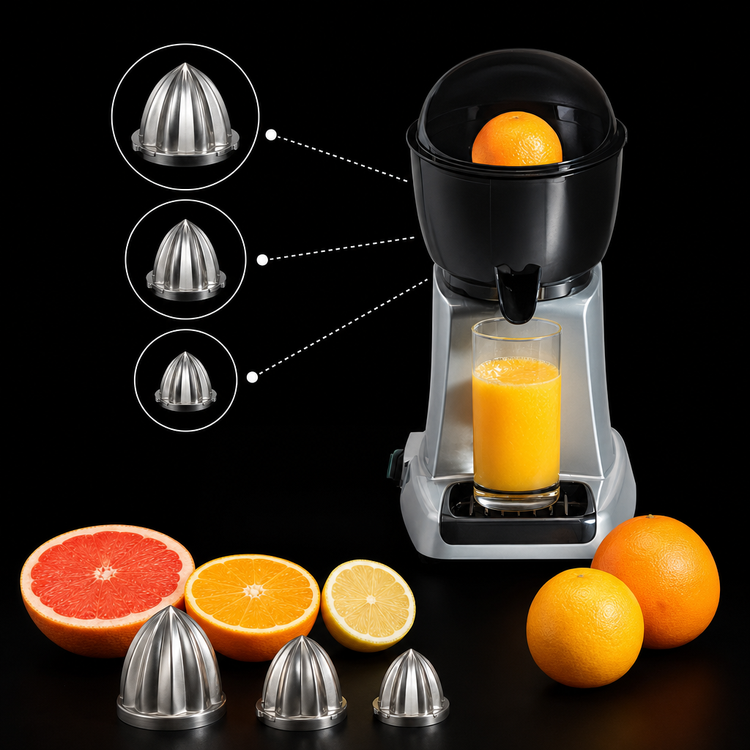 Product image #3 for Proctor-Silex Commercial Electric Countertop Citrus Juicer with 3 Reinforced Stainless Steel Reamers