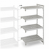 Thumbnail image #4 for Cambro Camshelving Premium 24 Inch Deep x 42 Inch Wide x 72 Inch High 4-Shelf Vented Add-On Polymer Shelving Unit, Speckled Gray