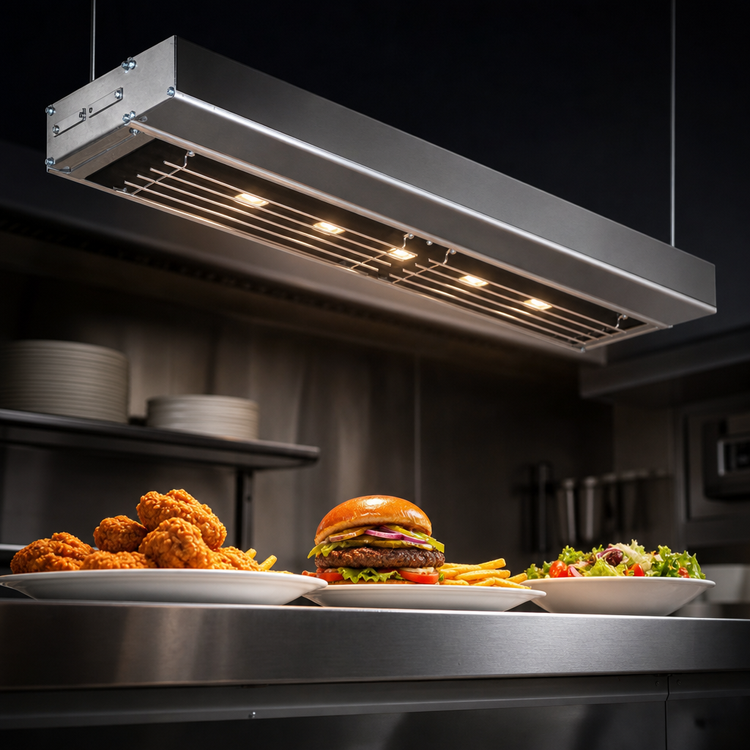 Product image #3 for Hatco Glo-Ray® 72-Inch Lighted Infrablack Strip Heater (GRAIHL-72)