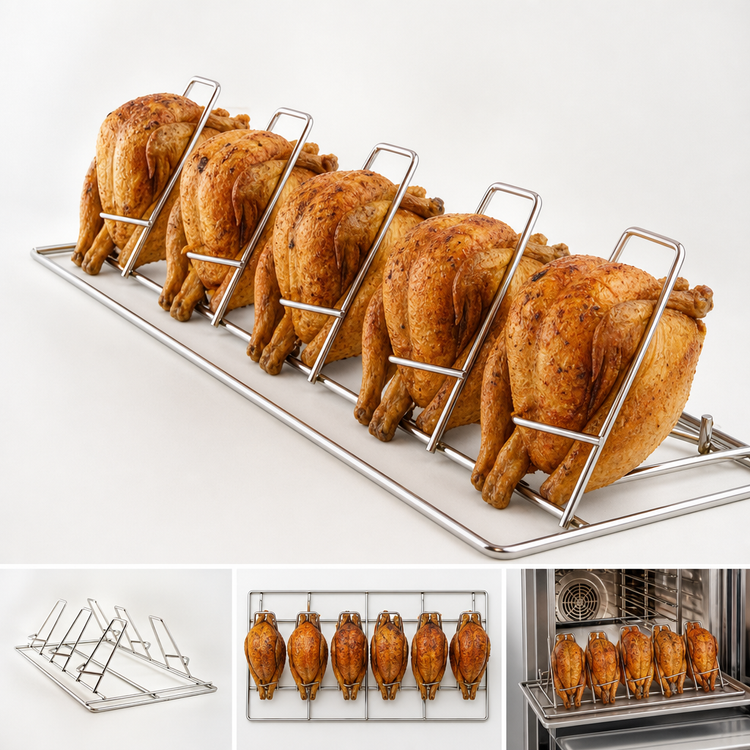 Product image #4 for Alto-Shaam 6-Chicken Capacity Self-Trussing Poultry Roasting Rack for Combitherm Ovens