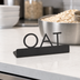 Thumbnail image #4 for American Metalcraft Black Stainless Steel Oat Table Sign, 1-1/4 Inch High