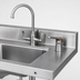 Thumbnail image #3 for T&S Brass B-2742-LH Single-Lever Side Mount Manual Faucet with Swivel Gooseneck and Long Handle