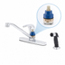 Thumbnail image #3 for T&S Brass Single Lever Deck Mount Faucet, 8-Inch Centers, 9-Inch Swivel Spout, Side Spray, Vandal-Resistant Aerator