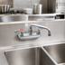 Thumbnail image #3 for BK Resources OptiFlow Lead-Free Heavy Duty Solid Body Faucet with 6-Inch Swing Spout, 4-Inch Splash Mount