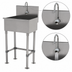 Thumbnail image #3 for Advance Tabco Freestanding 304 Stainless Steel Service Sink with Electronic Faucet