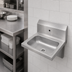 Thumbnail image #3 for Pro-Bowl Wall-Mount Stainless Steel Hand Sink with 14 x 10 x 5 Inch Bowl and 3-1/2 Inch Basket Drain