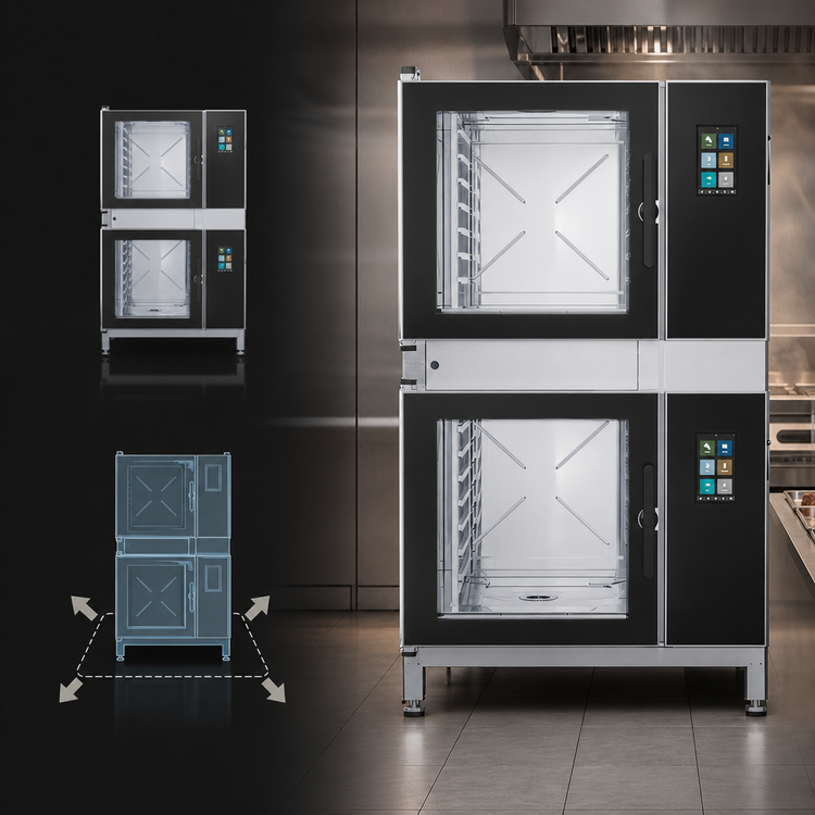 Product image #3 for Blodgett Invoq 62BLE/62BLE Double-Stacked Boilerless Electric Combi Oven Steamer