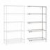 Thumbnail image #3 for Metro Super Erecta Add-On Wire Shelving Unit, 30W x 24D x 74H, 5 Shelves, Brite Finish