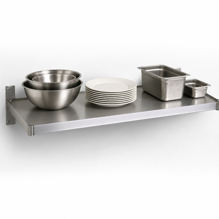 Product image #3 for Eagle Group 30 Inch x 18 Inch Solid Commercial Shelf with Marine Edge, Galvanized Steel