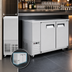 Thumbnail image #3 for Atosa Shallow Depth Two-Section Back Bar Cooler, 15 Cu. Ft., 2 Solid Doors