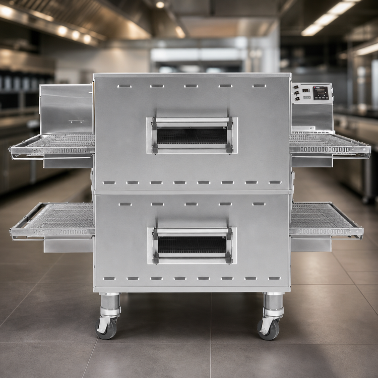 Product image #3 for Middleby Marshall PS638E-2 Double Deck Electric Impingement Plus Conveyor Oven