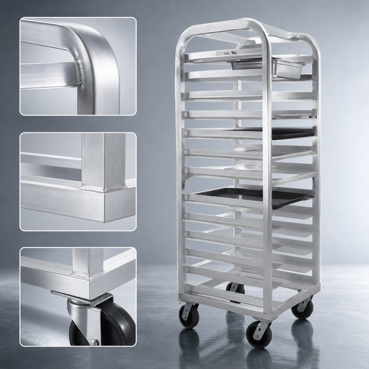 Product image #3 for Lifetime Series Stepped-Angle End-Load Roll-In Refrigerator Rack, 25 x 26 x 64 Inches, 4-1/2-Inch Centers