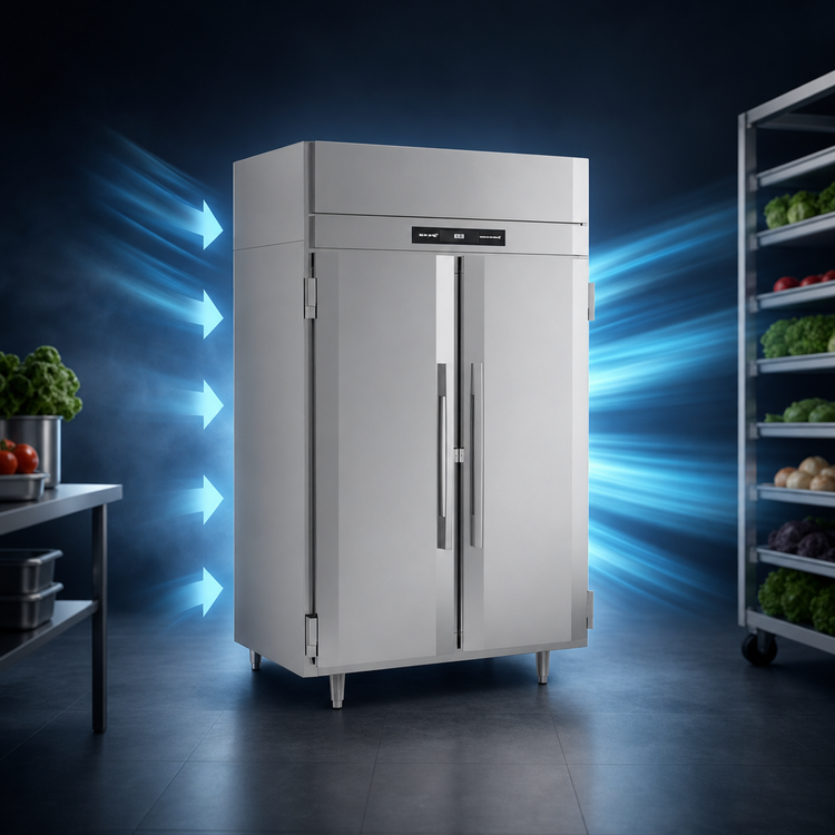 Product image #3 for Victory UltraSpec FS-2D-S1-PT-HC Two-Section Pass-Thru Solid Door Freezer