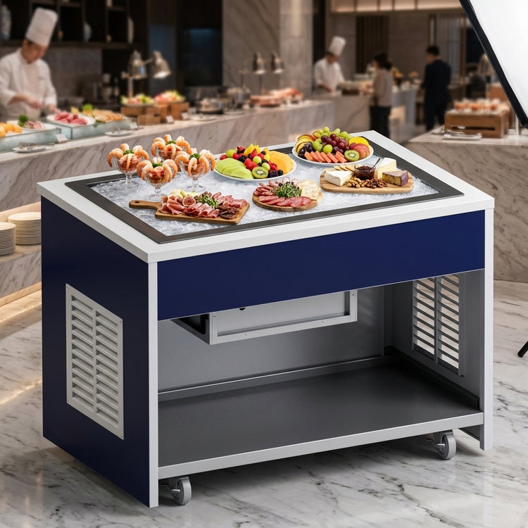 Product image #2 for Atlas Metal INFRF-2 Mobile Refrigeration Frost Top Unit, 36-1/2" Wide