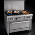 Thumbnail image #3 for Southbend Ultimate 36-Inch Commercial Gas Restaurant Range with 2 Non-Clog Open Burners, 24-Inch Griddle and Cabinet Base