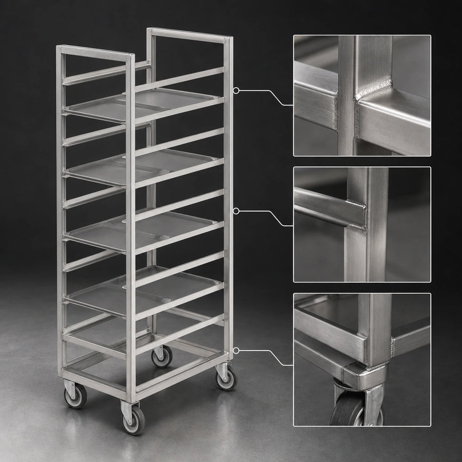 All-Welded 304-Series Stainless Steel Construction