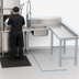 Thumbnail image #3 for Advance Tabco DTS-G30-60R Spec-Line L-Shaped Right-Hand Island Soil Dishtable with Pre-Rinse Sink, 59-Inch